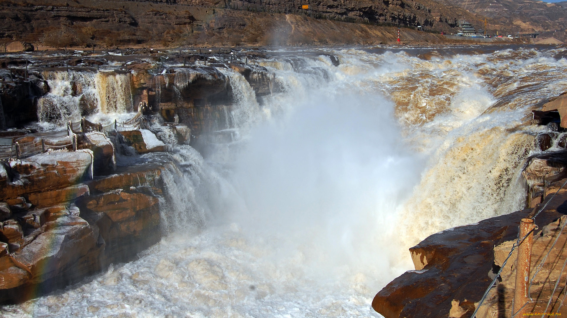 , , waterfall, hukou, river, yellow, china